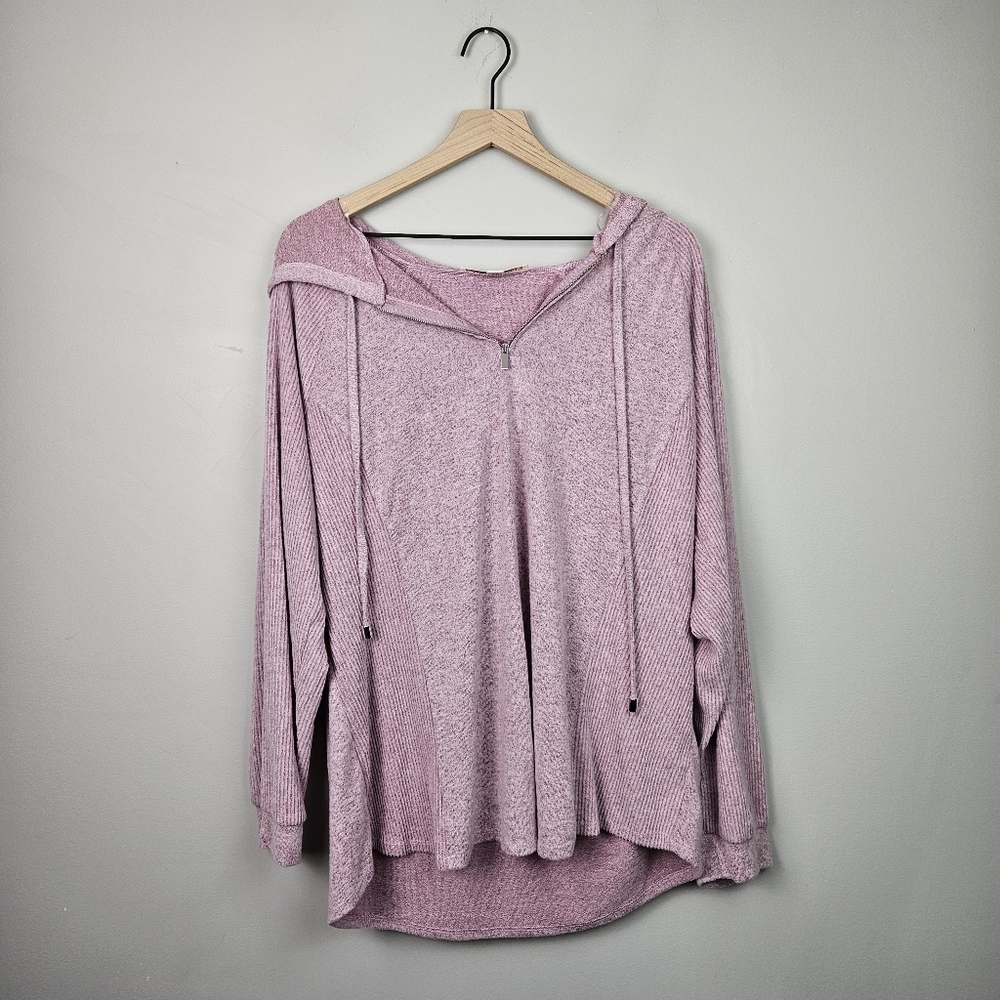 Good Days Only Pink Zip Hoodie SweatShirt Pullover 2X